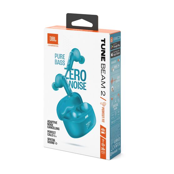 JBL Tune Beam 2 - Turquoise - True Wireless Noise Cancelling Earbuds - Detailshot 15 JBL Tune Beam 2 - Turquoise - True Wireless Noise Cancelling Earbuds - Detailshot 15